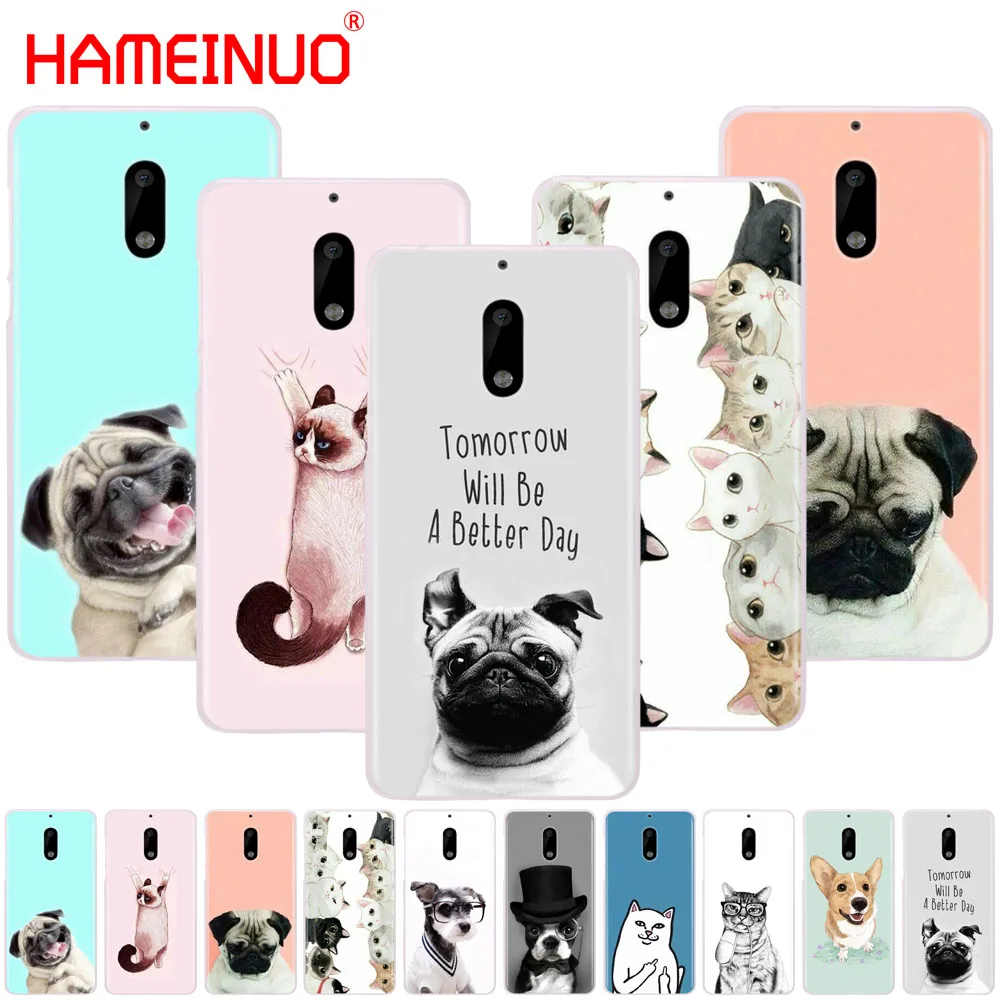 HAMEINUO чехол для телефона с изображением милой собаки и кота Nokia 9 8 7 6 5 3 Lumia 640 640XL