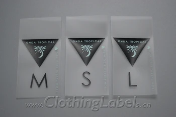 

Beachwear clothing labels,Water-proof clear clothing labels for bikini