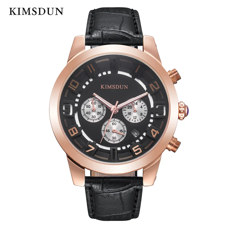 

KIMSDUN Mens Watches Top Brand Luxury Sport Business Military Quartz Waterproof Watch Men Wristwatch High Quality New Arrival