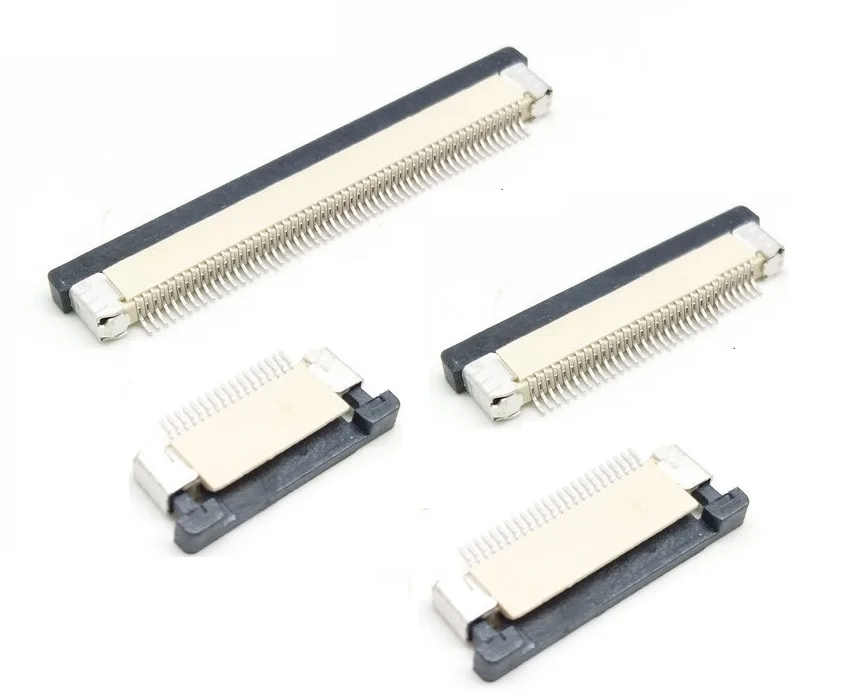 Коннектор FPC FFC 100 шт. штепсельная розетка 0 5 мм 4 контакта 6 8 10 12 14 15 16 20 24 26 30 32 34 36 40 50