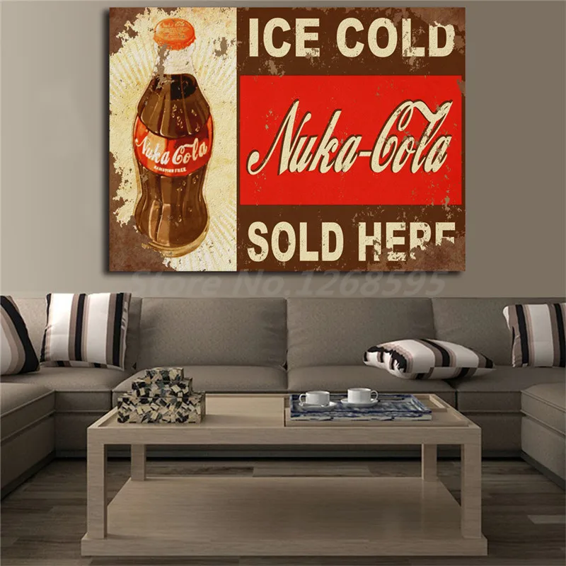 Fallout Nuka Cola Hd Canvas Wall Art Colorful Poster Prints For Home Living Room Decor - 3