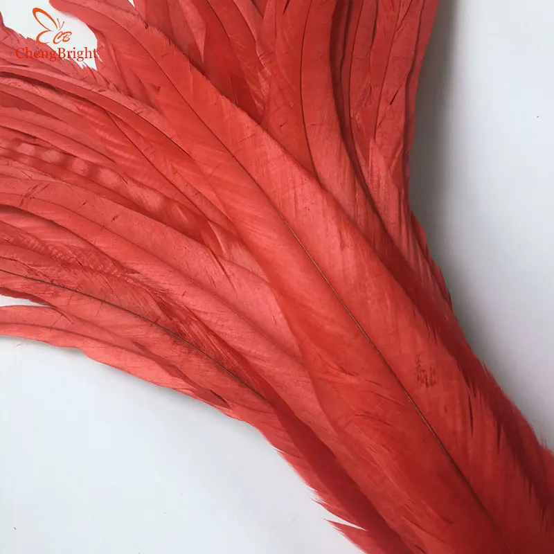 100PCS 30-35CM Natural Rooster tail Feathers For Decoration Craft