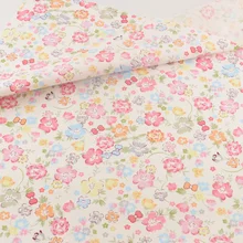 Хлопковая ткань лоскутное шитье швейная ткань Ремесленная Teramila ткани Tecido постельные принадлежности украшение ткань дом текстиль розовый цветочный