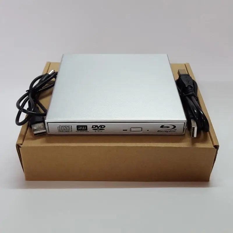 

For WINDOWS XP/7/8/10 Mac Desktop Laptop Sliver slim USB 2.0 External BD Blu Ray DVD RW DVD DL CD RW Drive Writer Burner