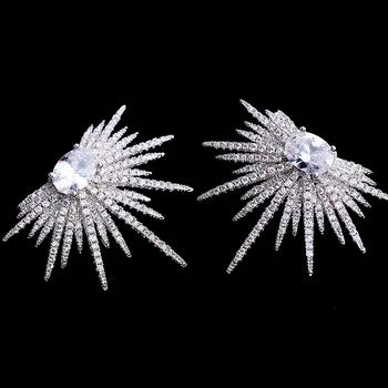

vintage bijoux Punk Style Spike Shape sparking lighting stud earring brincos fashion jewelry for women