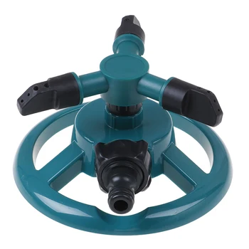 

Garden Sprinklers Automatic watering Grass Lawn 360 Degree Circle Rotating Water Sprinkler 3 Nozzles Three Arm Garden Pipe Hose