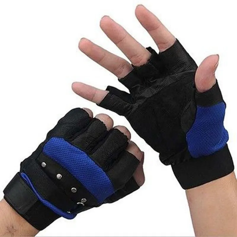Pro мужские уличные мягкие кожаные перчатки для вождения мотоцикла байкерские перчатки без пальцев стиль