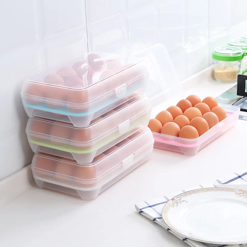 15 Сетка однослойный ящик для хранения яиц герметичный контейнер-холодильник для хранения пищевых продуктов пластиковые коробки кухонный Органайзер