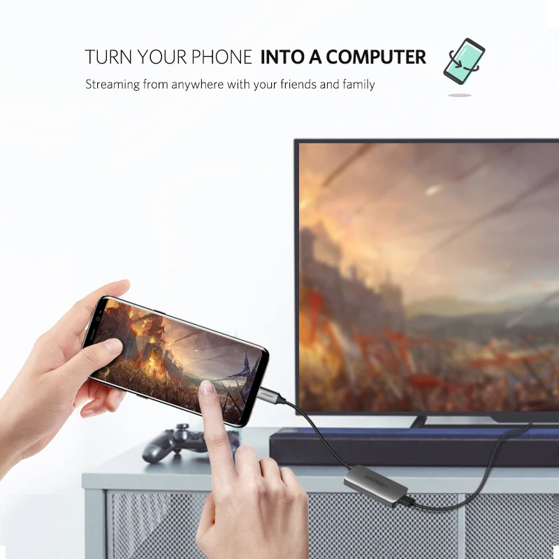 Дешево Ugreen Тип font b USB b font C HDMI кабель 4 К Ultra HD font b USB b font C HDMI мужчин и женщин для MacBook Samsung Galaxy s8 Huawei Коврики 10 Pro font b USB b font C HDMI