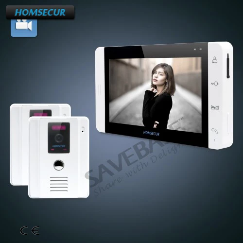

HOMSECUR CMOS 7" Wired Video Door Phone System with Touch Button Monitor and Outdoor Monitoring for Apartment