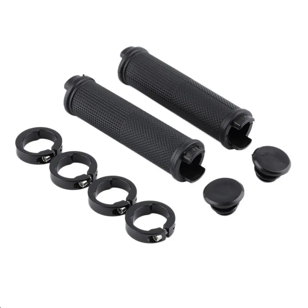 black 1 пара, чехол для велосипедного руля, гладкий, мягкий, резиновый, руль, крышка, рукоятка, эргономичный, Прямая поставка - Цвет: black