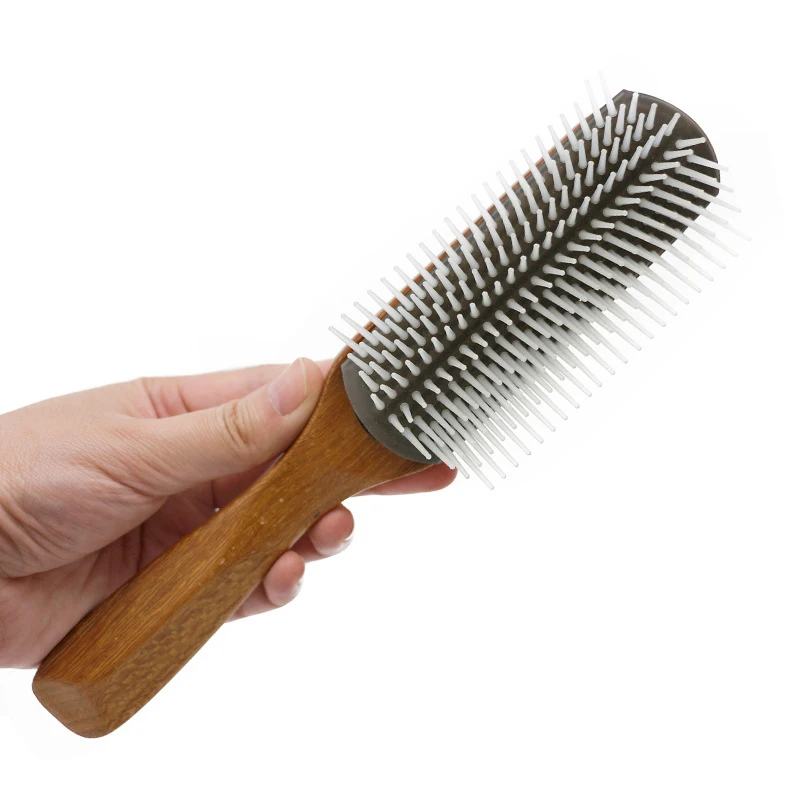 Murah Dilepas Pegangan Bambu Kepala Minyak Rambut Sisir 9 Baris Sehat Sikat Rambut Halus Kulit Kepala Pijat Sisir Sikat Detangling Basah Brush 1233