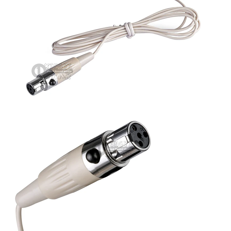 مصغرة XLR 4 دبوس TA4F التوصيل بيج واحد Earhook المكثف سماعة رأس مع ميكروفون Mic ل SHURE كاريوكي اللاسلكي BodyPack الارسال