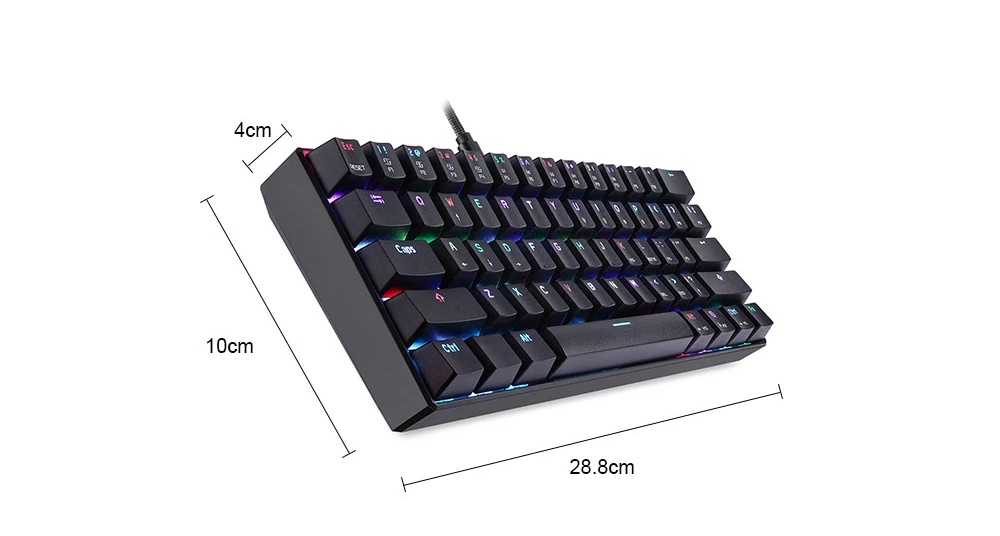 Motospeed ck61 teclado mecânico rgb do jogo
