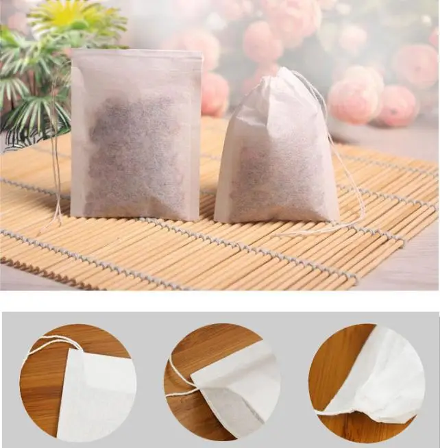 60 X 80mm Wood Pulp Filter Paper Disposable Tea Strainer Filters Bag