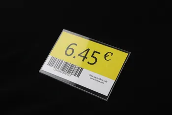 

A6 10.5*15cm 20 pcs T 3MM acrylic label holder wall desktop adhesive flat label holder price card tag sign holder label frame