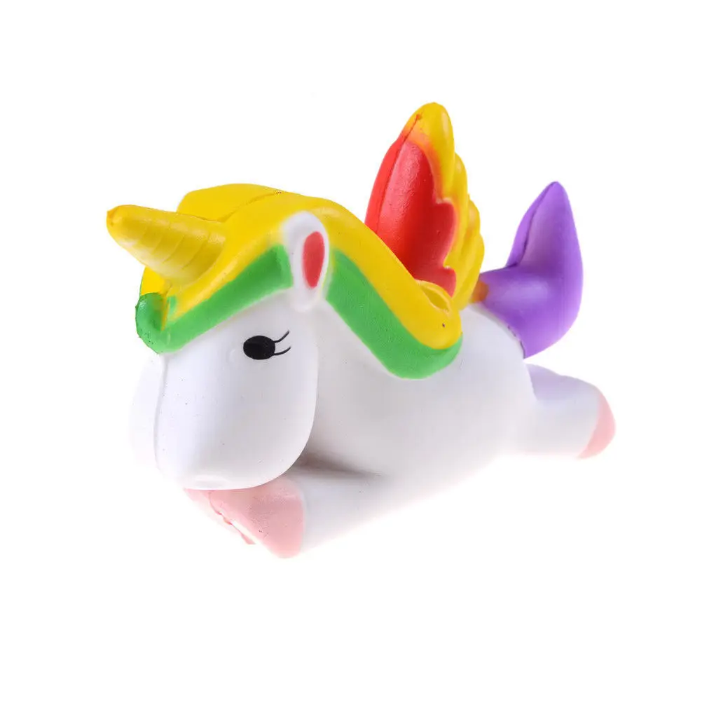 Pegasus Мягкая игрушка пингвин зуб Единорог олень Squishies медленно поднимающийся Человек-паук Мягкий сжимающий милый телефон ремень подарок стресс детские игрушки - Цвет: Pegasus
