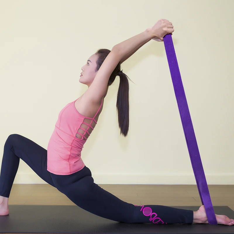 

Yoga Strap 8ft Durable Cotton Exercise Straps w/Adjustable D-Ring Buckle for Fitness Stretching Yoga and Flexibility
