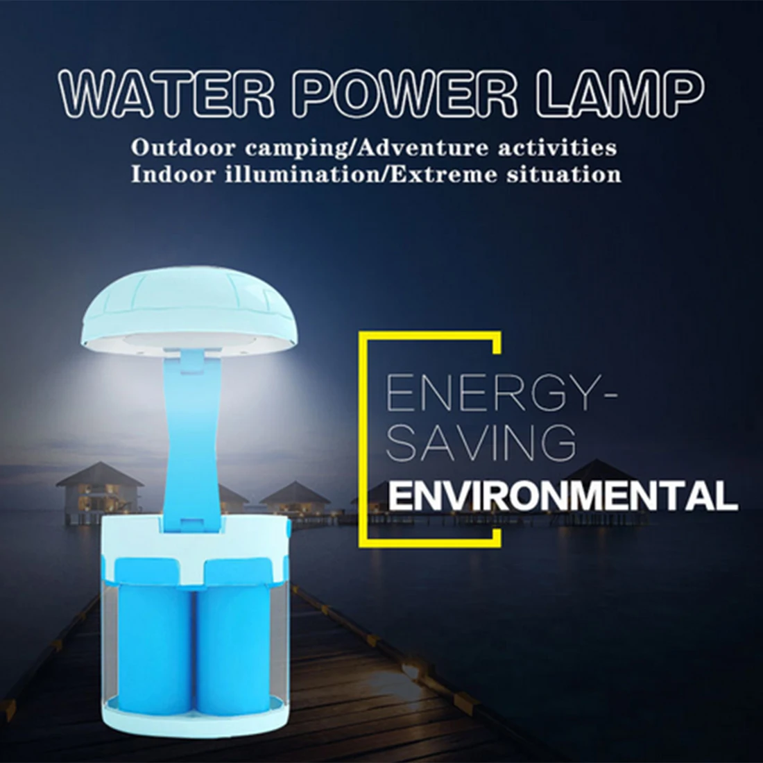

Iguardor Salt Water Powered Night Light Outdoor Camping LED Lamp