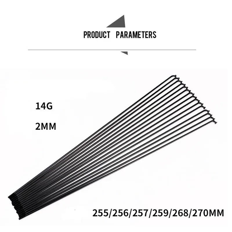 Спицы для велосипеда 26 дюймов, 27,5 дюймов, 29 дюймов, медные ниппели, 14 г, для складного велосипеда, MTB, шоссейные велосипеды, 255 мм, 259 мм, 268 мм, 270 мм, мм