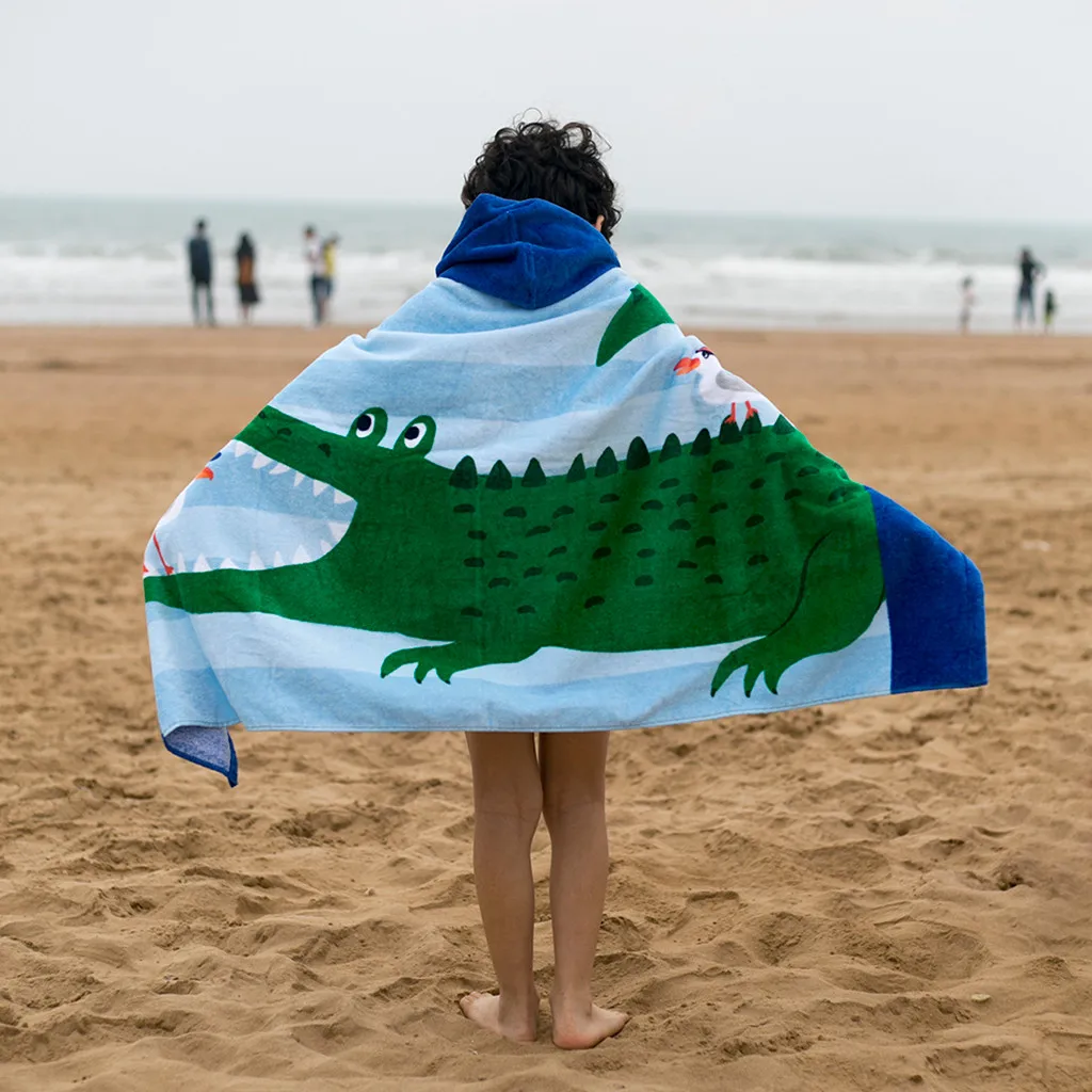 ARLONEET/Детские фланелевые и вельветовые Теплые плотные пляжные банные халаты с капюшоном и героями мультфильмов; пляжное банное полотенце; плотный мягкий плащ; CJ15