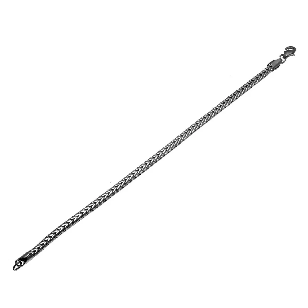 5mm Hip Hop Bracelets For Women Men Silver Gold Black Foxtail Wristband Cuff Bracelet Fashion Link Chain Men Bracelets & Bangles