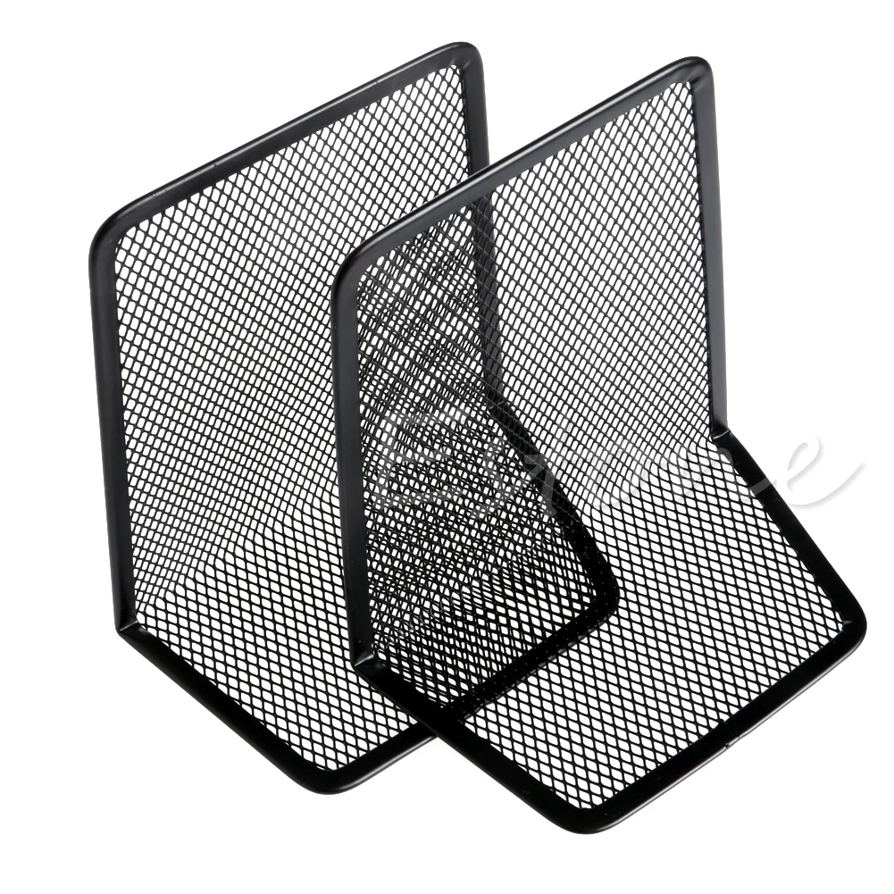 Metal mesh desk organizer desktop office accessories home book holder bookends 1 Pair book organizer,book holder,book stand,book terminal