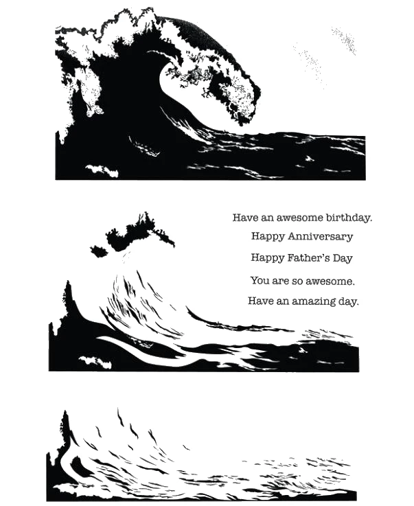 

Wave Clear Stamp Or stamp for DIY Scrapbooking/Card Making/Kids Fun Decoration Supplies A080