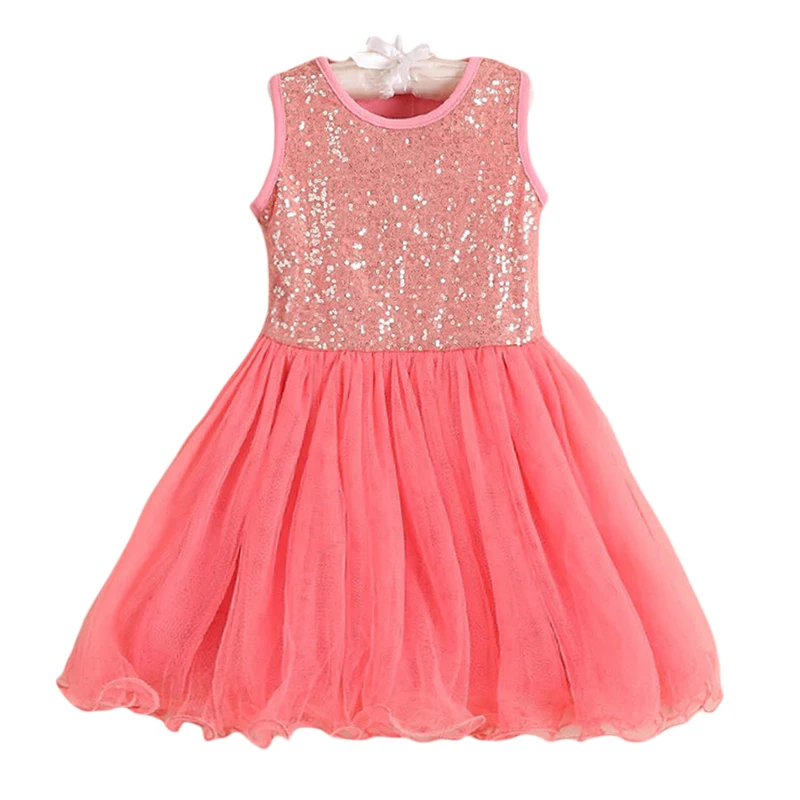 Buy Cheap Girls Tutu Dress Sequins Lace Party Dresses Sleeveless Kids Birthday Wedding Frocks Red Pink Dance Clothes For 3-7 Years GD61