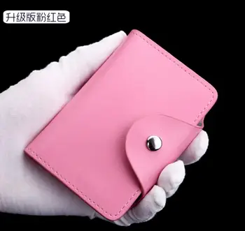 

Cowhide leather Office Business Card Holder Credit Card clip Name card holder