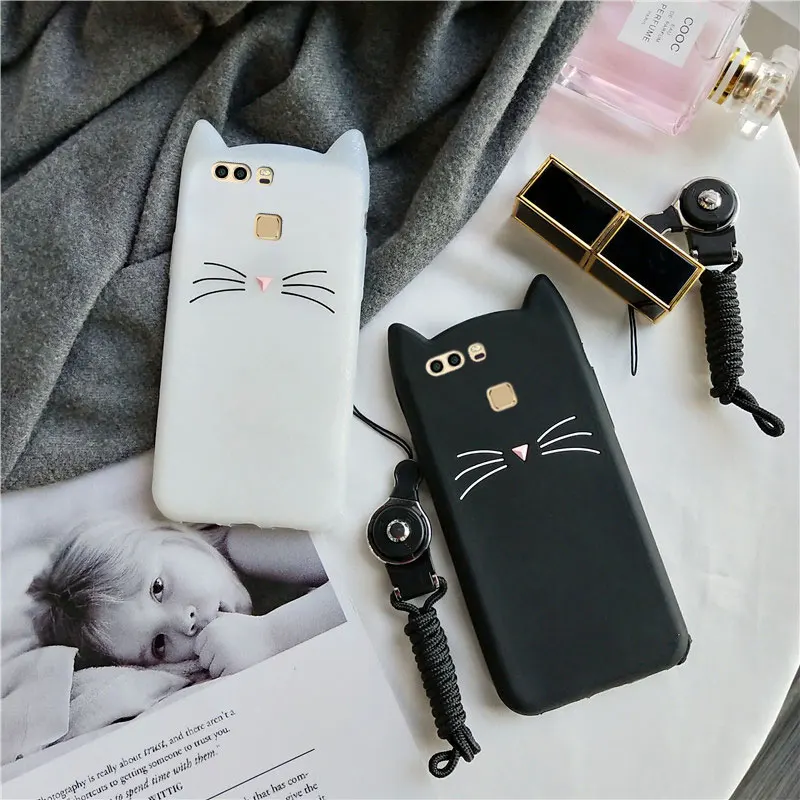 P8 P10 Lite чехол с кошкой для Huawei P9 мини Силиконовый телефона Y6 pro 2017 милые кошки casas 3D