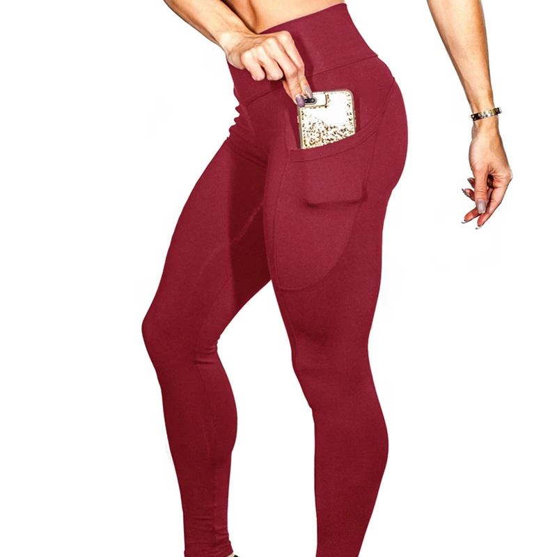 Yoga Pants With Pockets S-XL Women Sport Leggings Jogging Workout Running Leggings Stretch High Elastic Gym Tights Women Legging