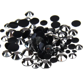 

SMART COLOR 2-6mm Hematite Resin Rhinestones Non Hotfix Glitter Beauty Beads For Nails Art Backpack DIY Design Decorations