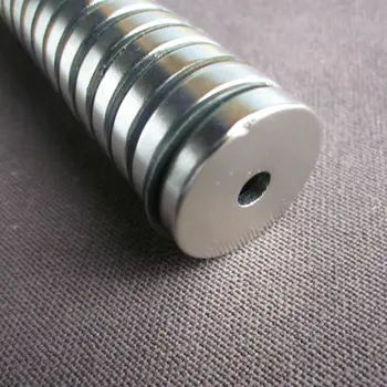 

50pcs 25x5 Super Strong Round Neodymium Countersunk Ring Magnets 25mm x 5mm Hole:5mm N50 Neodymium Magnet 25*5-5