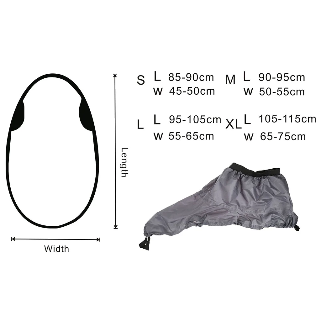 2 Pieces Waterproof Kayak Spray Skirt Marine Canoe Inflatable Boat Deck Cockpit Cover Kayaking Canoeing Rafting Replacement