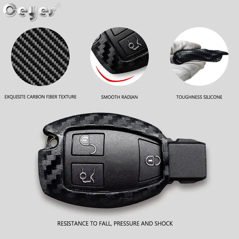 Carbon fiber key cover for MERCEDES-BENZ (3)