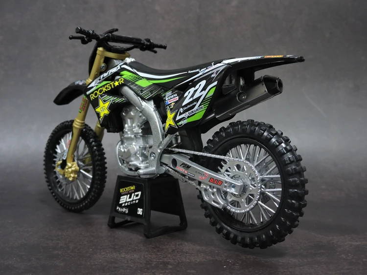 Специальный литой металл 1/12 Kawasaki KX450F Мотоцикл № 22 статическая настольная модель дисплея