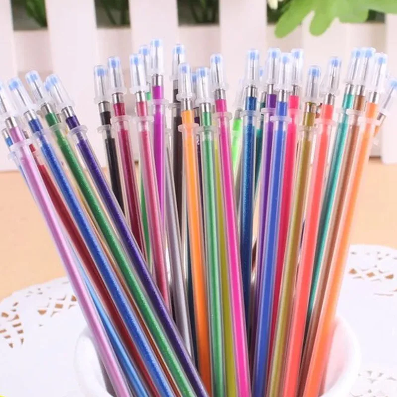 24//36//48PCS Gel refills Pen DIY Fluorescent Gel Drawing Pen Watercolor Brushes~