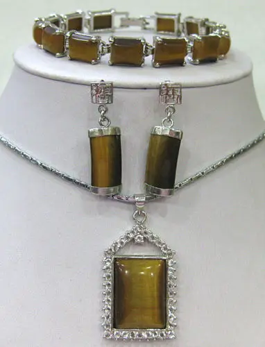 

Tiger's Eye/Tiger eye Bracelet earrings Necklack AAA Grade Crystal Healing