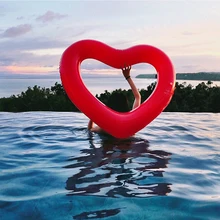 Любовь надувной плавающий круг плавающий бассейн игрушка подходит для путешествий фото море пляж плавать кольцо