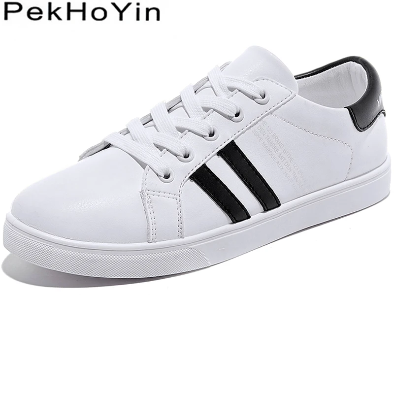 

Brand Leather Fashion Sneakers Women Flats Shoes Zapatos Mujer Female Walking Shoes Outdoor Women Casual Shoes Designer White