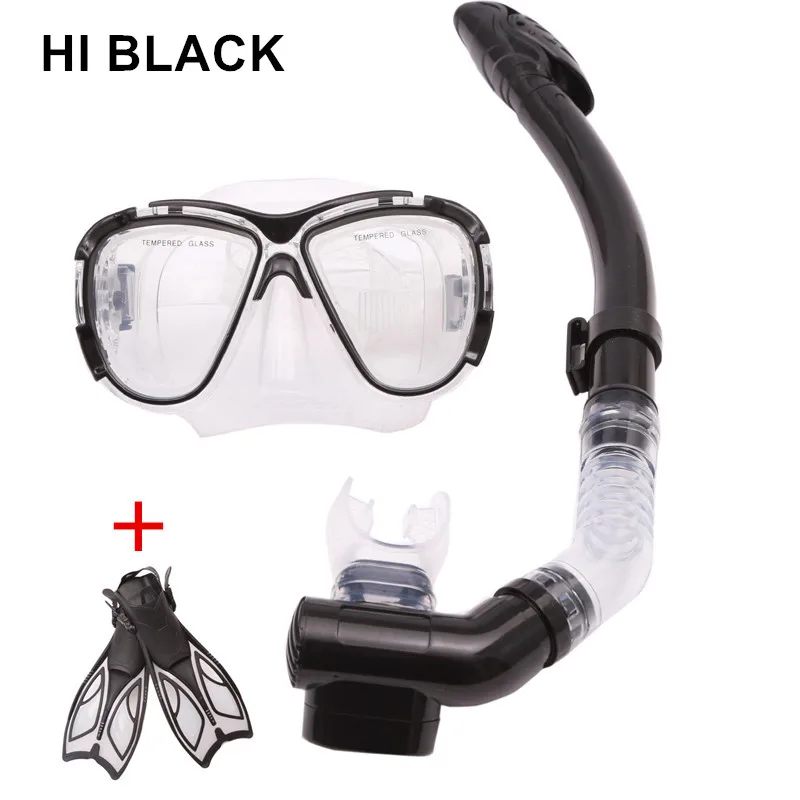 Подводное снаряжение для дайвинга маска для подводного плавания полный сухой подводное плавание гель близорукость дайвинг очки маска +