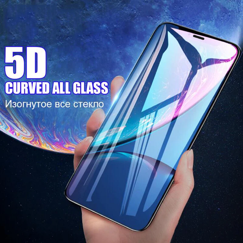 Защитное стекло для iPhone X XS Max XR Закаленное Защитная пленка экрана 5D Edge 7 6 S 8 Plus