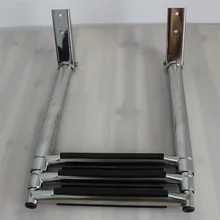 3 Step Stainless Steel Telescoping Marine Boat Ladder Swim Step Over Platform