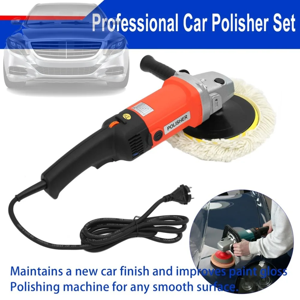

1600W Car Polisher Sander Polishing Machine with Display Vehicle Cleaning Kit Variable Speed Polisher Foam Polishing Pads Tools