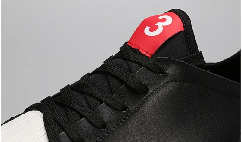 New Spring Autumn Man Sneakers Skateboarding Walking Shoes Leather Breathable Lace Up Flat Light Weight Hard-Wearing Man Shoes (3)