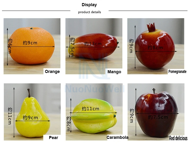 NuoNuoWell муляжи фруктов модель пены яблоко/Персик/оранжевый/лимоны DIY пластиковые реалистичные фрукты домашний декор искусственные цветы