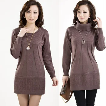 

2020 Spring and winter middle - aged women sweater bottoming shirt middle - aged sweater large size loose mothers coat