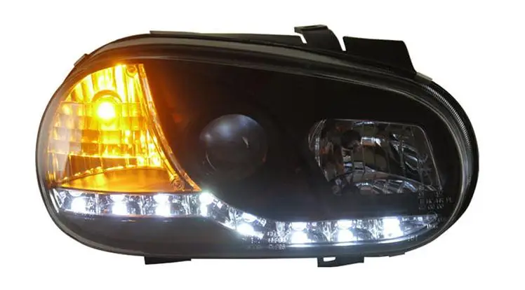 VLAND Заводская Автомобильная фара для гольфа MK4 2003 2004 2005 2006 LED светильник GTI H7 Bi-Xenon HID объектив Plug And Play водонепроницаемый