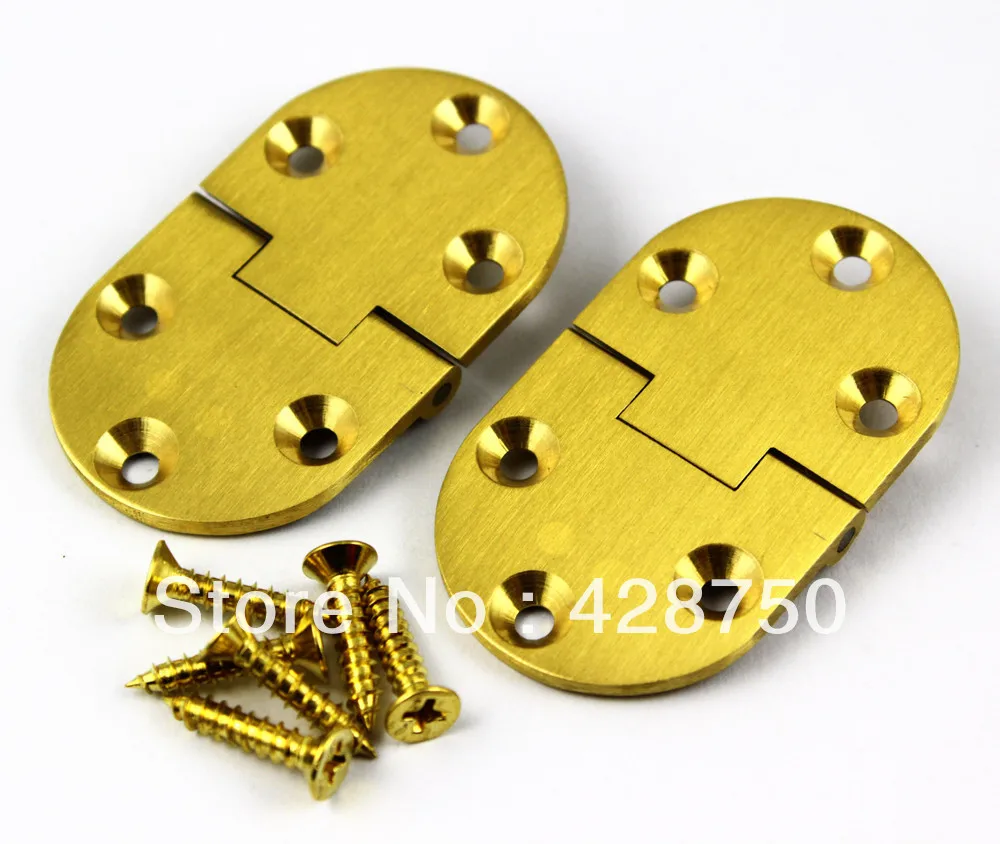 Solid Brass Butler Tray Hinge Round Edge 2-1/2